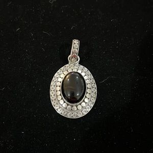 Sterling silver and onyx pendant